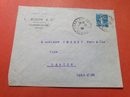 Enveloppe Commerciale De Carbon Blanc Pour Beaune En 1924 - Réf 3138 - 1921-1960: Moderne