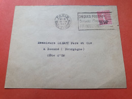 Semeuse Surchargée Sur Enveloppe De Paris Pour Beaune En 1927 - Réf 3145 - 1921-1960: Periodo Moderno
