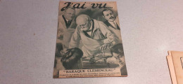 Revue - J'AI VU... - BARAQUE CLEMENCEAU - N° 198 - 15/03/1919 -Vandalisme "Perlé" Dans Roubaix Et Tourcoing, Les Mortes - Französisch