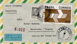 BRAZIL 1970 AIRMAIL R -  LETTER SENT TO MONTEVIDEO - Briefe U. Dokumente