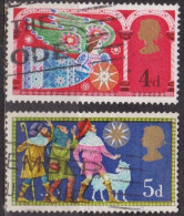 Noel 1969 - GRANDE BRETAGNE - Ange, Bergers - N° 579-580 - Oblitérés