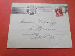 Enveloppe Commerciale  De Paris Pour Beaune En 1913 - Réf 3152 - 1877-1920: Période Semi Moderne