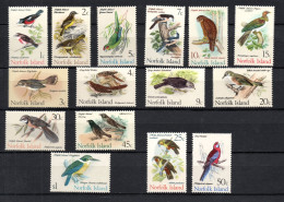 Norfolk Islands 1970 Set Birds/Vogel Stamps (Michel 105/19) MNH - Ile Norfolk