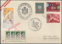 Liechtenstein 1961: POSTA PER RAZZI GIORNATE EUROPEE BELLINZONA 5.XI.1961 REGIERUNGS-DIENSTSACHE Mit ⊙ VADUZ 30.X.61 - Dienstzegels