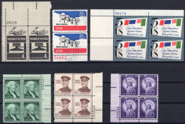 BELL'INSIEME DI QUATTRO QUARTINE + DUE COPPIE NUOVI CON E SENZA GOMMA CON BORDI DI FOGLIO  U.S. POSTAGE DI DIVERSE SERIE - Otros & Sin Clasificación