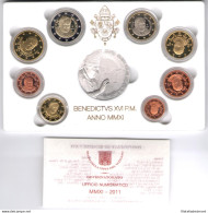 2011 Vaticano, Annata Completa, Monete In Confezione Originale, FS Proof - Vaticano