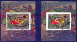 Comoros 1978, Mi.Nr.Bl. 115A + 115B Blocks "BIRD", Gestempelt/CTO - Moineaux