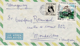 BRAZIL 1970 AIRMAIL LETTER SENT TO MONTEVIDEO - Storia Postale