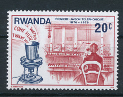 Timbre : RWANDA, 1976, Premièe Liaison Téléphonique 1876-1976, 20 C, Neuf - Ongebruikt