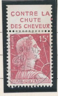 BANDE PUB -N°1011 -TYPE MULLER -15f ROSE -Obl PUB -HAHN (Maury 279) - Used Stamps