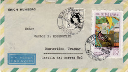 BRAZIL 1970 AIRMAIL LETTER SENT TO MONTEVIDEO - Storia Postale