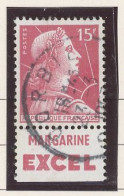 BANDE PUB -N°1011 -TYPE MULLER -15f ROSE -Obl PUB -EXCEL -(Maury 277) - Used Stamps