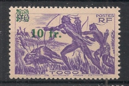 TOGO - 1944 - N°YT. 234 - Chasse à L’arc 10f Sur 90c Violet - Neuf GC** / MNH / Postfrisch - Unused Stamps