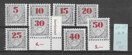 Liechtenstein - Selt./postfr. Portomarkenserie Aus 1940 - Michel 21/28! - Impuesto