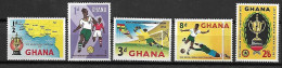 GHANA  -  1959. Série  Y&T N°54 à 58  *. .  Football. - Ghana (1957-...)