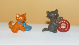 Lot De 2 Figurines Toulouse Et Berlioz (Les Aristochats) Vintage - Bullyland - Disney