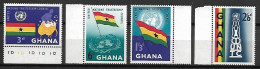 GHANA   -    1959.  Série  Y&T N° 60 à 63  *. .  Nations Unies  /  ONU  /  Drapeaux .... - Ghana (1957-...)