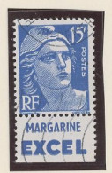 BANDE PUB -N°886 -TYPE GANDON  -15f BLEU -Obl PUB -EXEL-(Maury 261) - Used Stamps