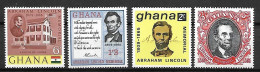 GHANA. -   1965. Série  Y&T N° 197 à 200  *. ..   Abraham Lincoln. - Ghana (1957-...)