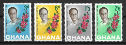 GHANA   -   1964.  Série Y&T N° 167 à 170  *.   Journée Du Fondateur  /  Fleurs. - Ghana (1957-...)