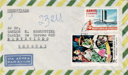 BRAZIL 1970 AIRMAIL R - LETTER SENT TO MONTEVIDEO - Lettres & Documents