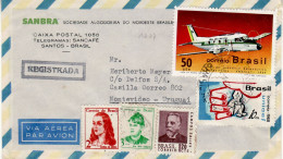 BRAZIL 1970 AIRMAIL R - LETTER SENT TO MONTEVIDEO - Lettres & Documents