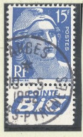 BANDE PUB -N°886 T II-TYPE GANDON  -15f BLEU -Obl PUB -BIC-(Maury 267) - Used Stamps