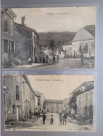 Tréveray , Route De Bar Le Duc Et Rue Du Chateau , 2 Cartes - Other & Unclassified