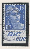 BANDE PUB -N°886 T I-TYPE GANDON  -15f BLEU -Obl PUB -BIC-(Maury 260) - Used Stamps