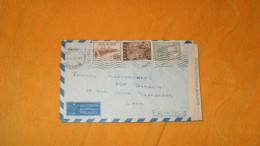 ENVELOPPE ANCIENNE DE 1941../ CACHETS MARQUE AOHNAI..CONTROLE DU CHANGE POUR LYON + TIMBRES X3 / 100, 500, 1000 APX - Briefe U. Dokumente