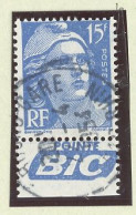 BANDE PUB -N°886 T I-TYPE GANDON  -15f BLEU -Obl PUB -BIC-(Maury 260) - Used Stamps