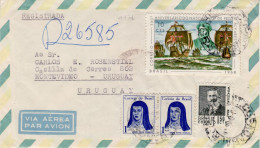 BRAZIL 1968 AIRMAIL R - LETTER SENT TO MONTEVIDEO - Storia Postale