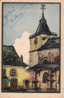 Allemagne Rhénanie Du Nord Westphalie Zuelpich Zülpich Dessin Baner Schmitt Pfarrkirche Eglise - Zülpich