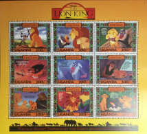 Uganda 1994 Lion King Disney 2 Sheetlet MNH - Uganda (1962-...)