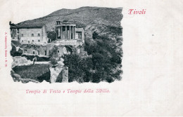 TIVOLI - TEMPIO DI VESTA E TEMPIO DELLA SIBILLA - CARTOLINA FP NON SPEDITA DEL PRIMO 900 - Tivoli