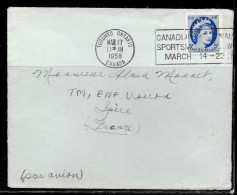 1C161 - CANADA - LETTRE DE TORONTO DU 17/03/58 POUR LA FRANCE - Cartas & Documentos