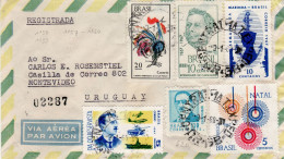 BRAZIL 1968 AIRMAIL R - LETTER SENT TO MONTEVIDEO - Lettres & Documents