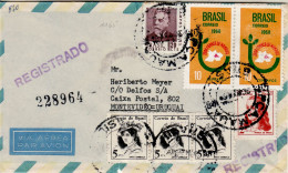 BRAZIL 1968 AIRMAIL R - LETTER SENT TO MONTEVIDEO - Cartas & Documentos