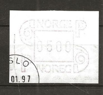 Norway 1997 ATM - Machine Label  NOK 5.00 - Vendel Machine Stamp Mi 3   - Cancelledn January 97 - Viñetas De Franqueo [ATM]