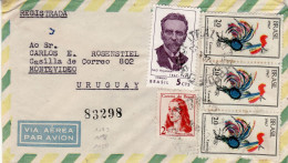 BRAZIL 1967 AIRMAIL R - LETTER SENT TO MONTEVIDEO - Storia Postale