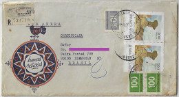 Argentina 1978 Registered Cover From Carlos Casares To Blumenau Brazil 5 Stamp The Valley Of The Moon + Definitive - Covers & Documents