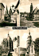 72727506 Altenburg Thueringen Rote Spitzen Doppelturm Wahrzeichen Rathaus Markt  - Altenburg