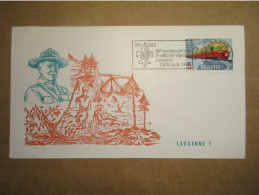 Enveloppe - 50e Anniversaire Du Scoutisme Vaudois Lausanne 23/24 Juin 1962 - Used Stamps