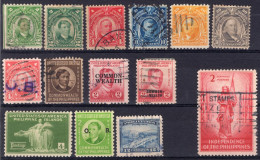 BELL'INSIEME UNITED STATES OF AMERICA UNA MINI SERIE +SEI VALORI DI DIVERSE SERIE USATI CON ANNULLI INTERESSANTI E DUE N - Unused Stamps