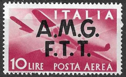 TRIESTE A - 1947 - POSTA AEREA - DEMOCRATICA - LIRE 10 - NUOVO MNH** ( YVERT AV4 - MICHEL 21 - SS PA 4) - Airmail