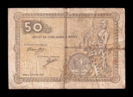 España Spain Billete Local Guerra Civil Ripoll 50 Céntimos 1937 Bc/+ F/+ - Autres & Non Classés