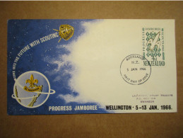 Enveloppe 1er Jour - Come Into The Future With Scouting - Progress Jamboree - Weellington 5-13 Jan. 1966 - Used Stamps