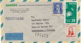 BRAZIL 1966 AIRMAIL R - LETTER SENT TO MONTEVIDEO - Cartas & Documentos