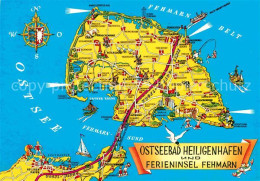 72727151 Heiligenhafen Ostseebad Ferieninsel Fehmarn Landkarte Kompass Heiligenh - Heiligenhafen