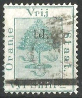 Orange Free State 1881. 1d On 5sh Green (a). SACC 14, SG 21. - Oranje Vrijstaat (1868-1909)